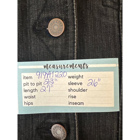 Eddie Bauer Black Jean Jacket xl tall - Picture 12 of 13